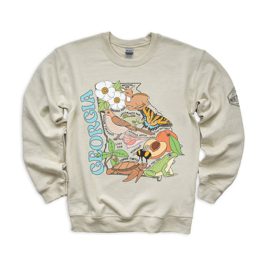 Georgia State Symbols Crewneck Sweatshirt
