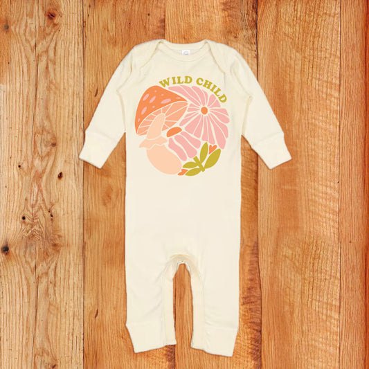 Wild Child Long Sleeve Coverall Onesie