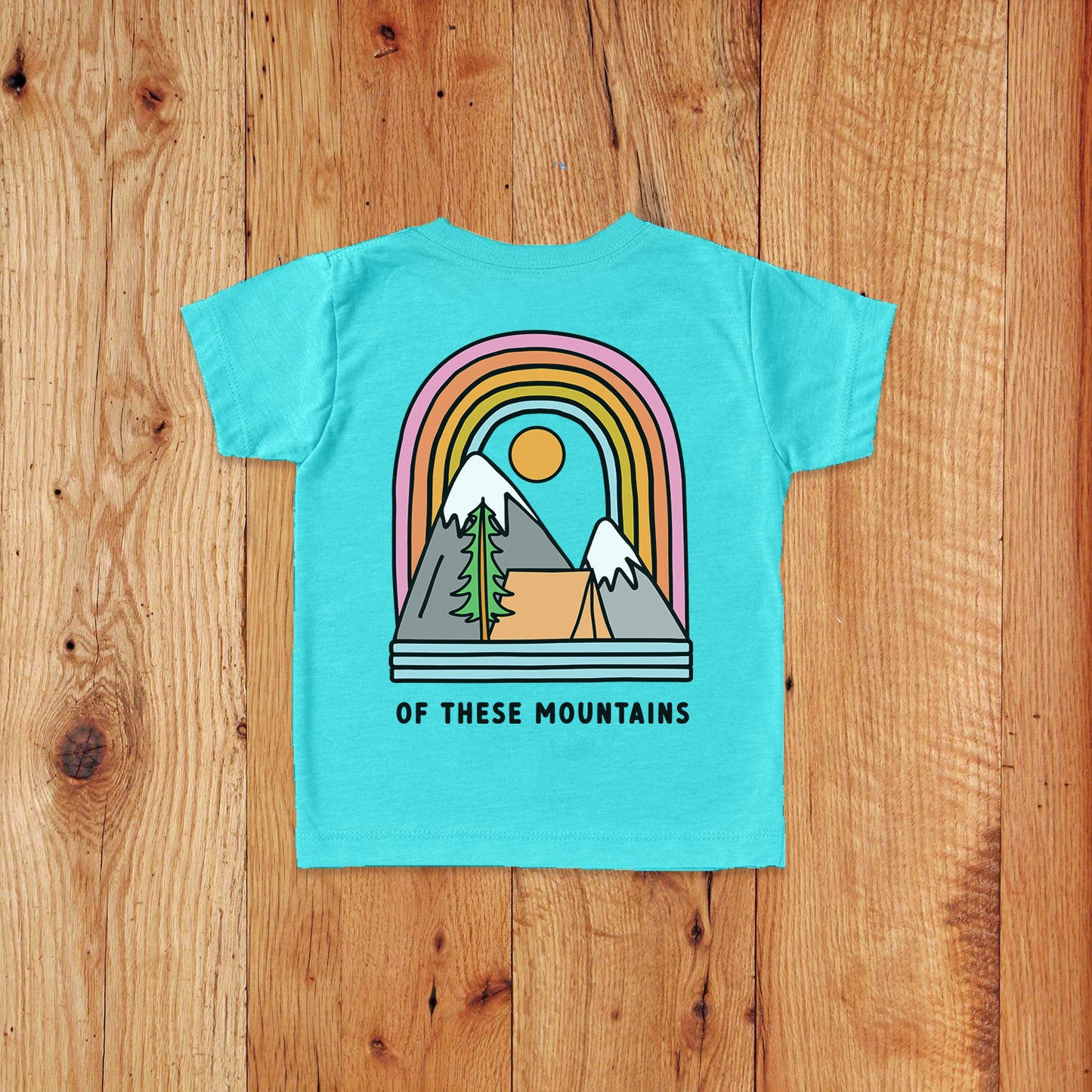 Rainbow Camping Toddler Tee