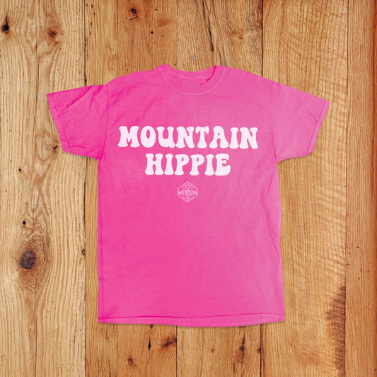 Neon Mountain Hippie Kids Tee