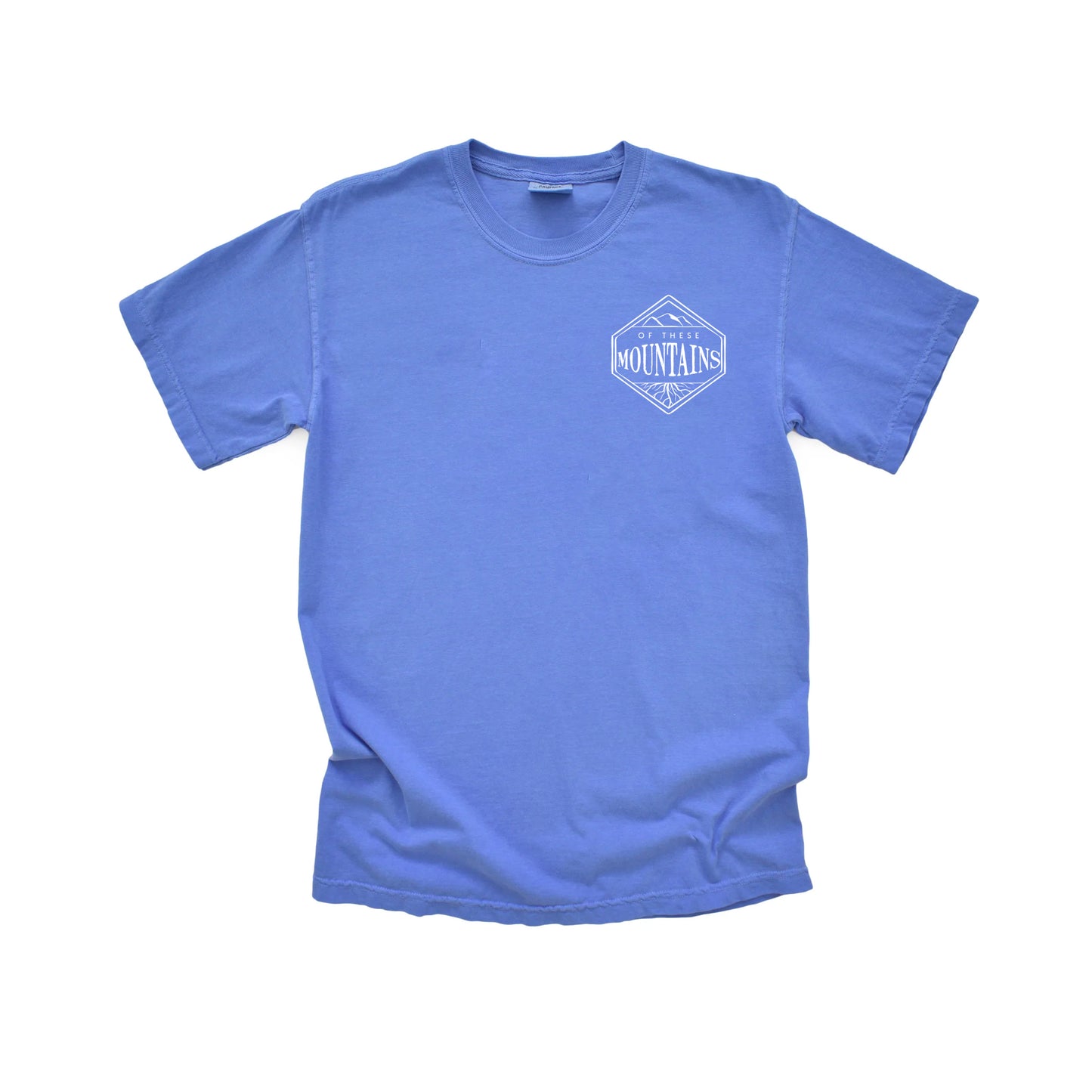 Of These Mountains Camping Badge Graphic Tee