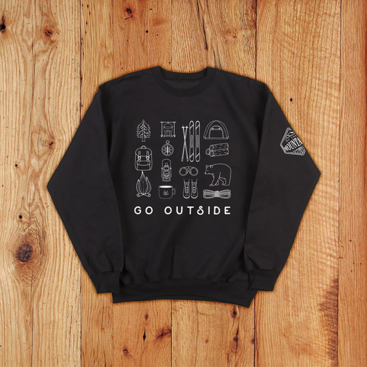 Of These Mountains Go Outside Toddler Crewneck Sweatshirt