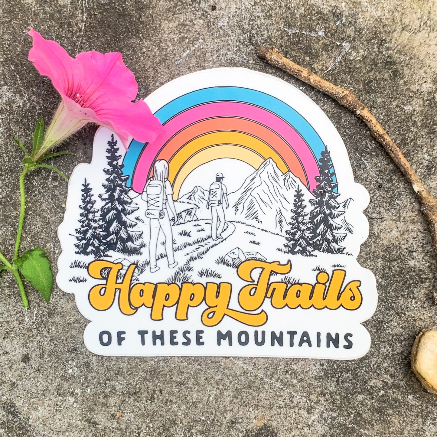Of These Mountains Happy Trails Graphic Tee