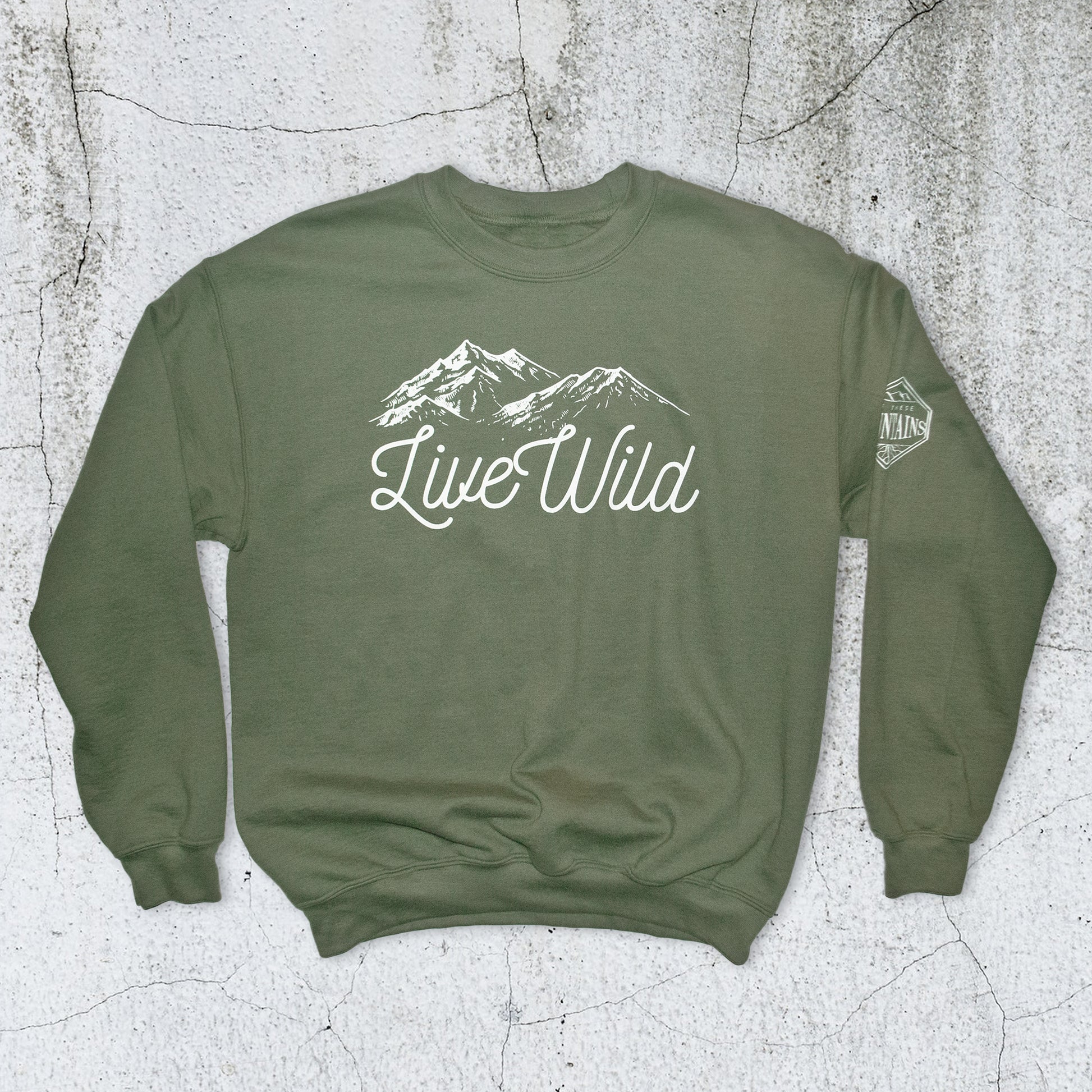 Live Wild Sweatshirt (Military Green)