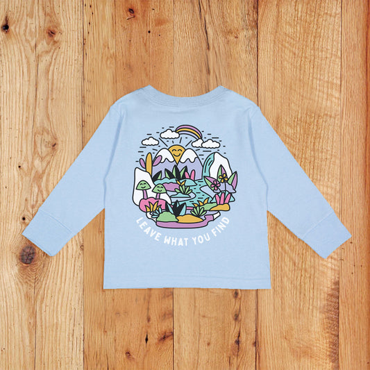 Of These Mountains Leave What You Find Toddler Long Sleeve Tee