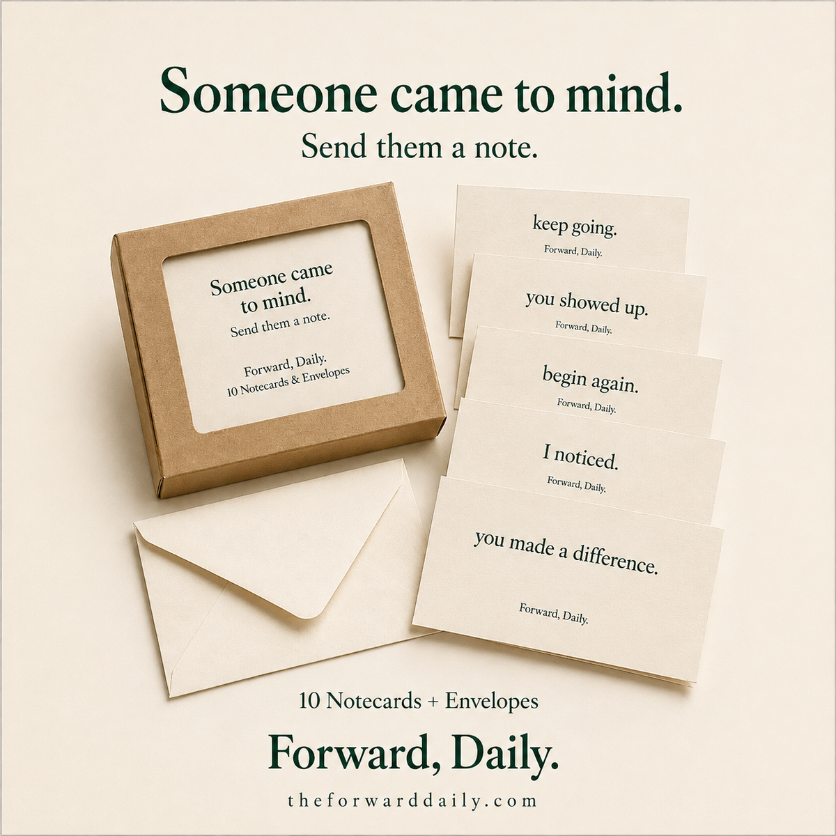 Forward, Daily. Notecards — 10-Card Boxed Set