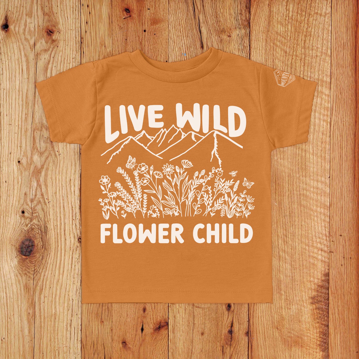 Live Wild Flower Child Kids Tee