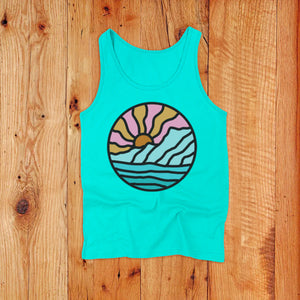Stained Glass Mountains Tank Top