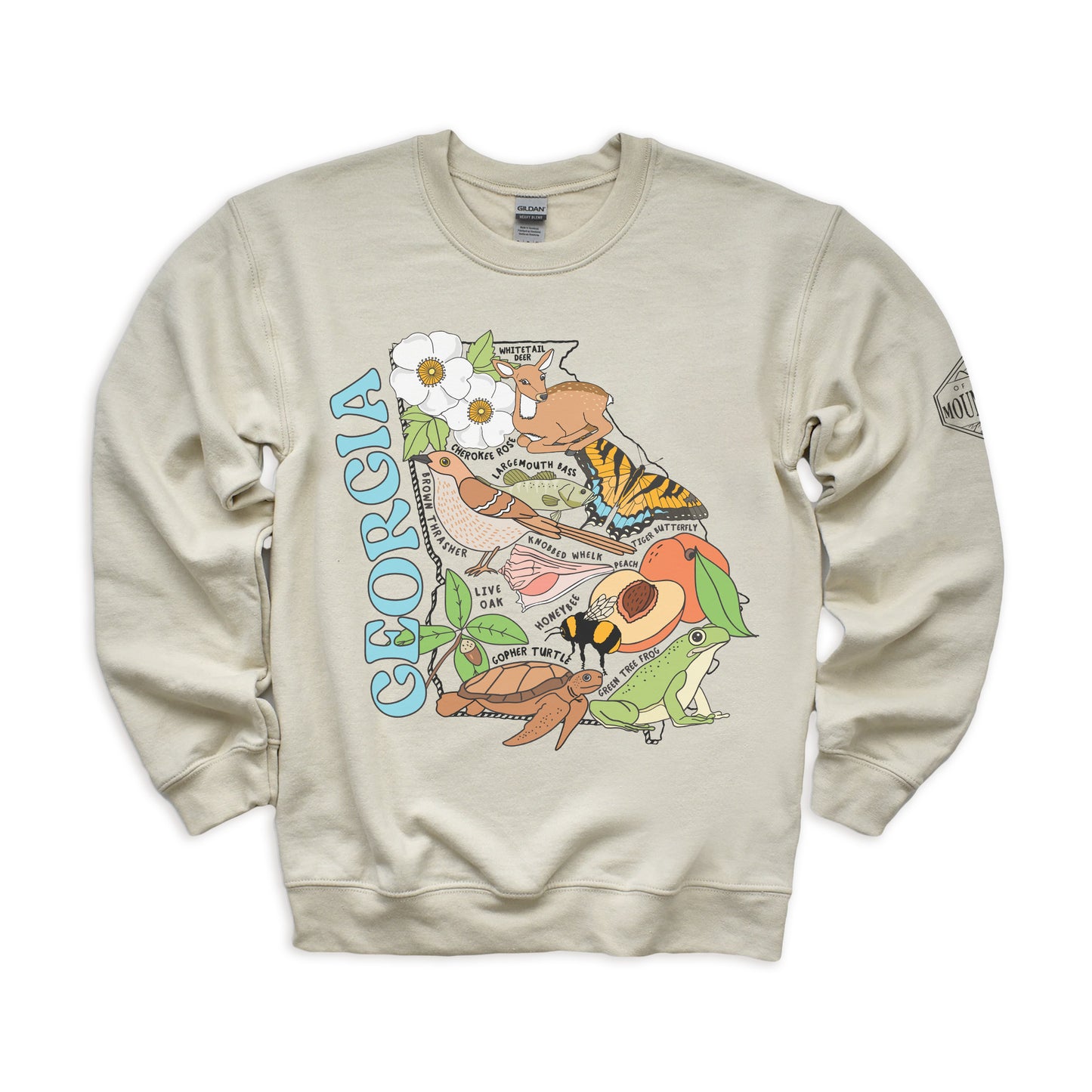 Georgia State Symbols Crewneck Sweatshirt
