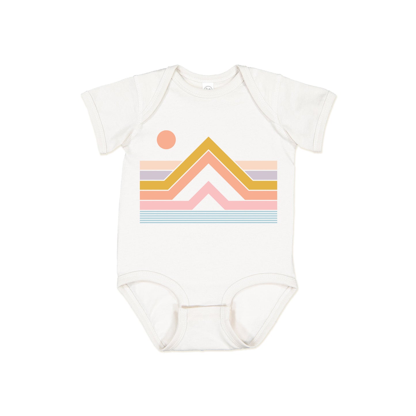 Geometric Mountains Baby Onesie