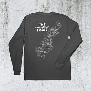 Of These Mountains Appalachian Trail Map Long Sleeve Tee