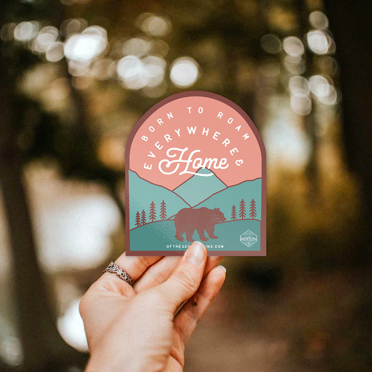 Of These Mountains Born to Roam Sticker