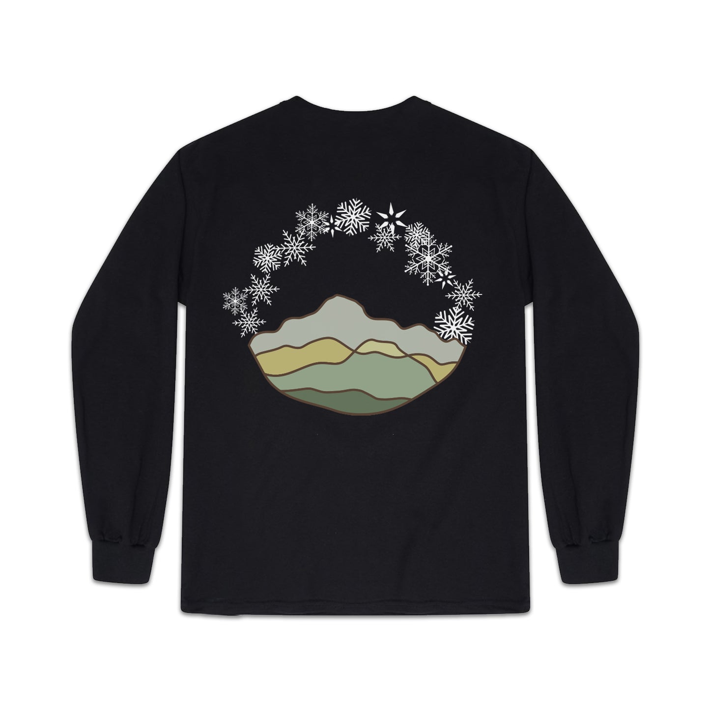 Of These Mountains Snowflakes Long Sleeve Graphic Tee
