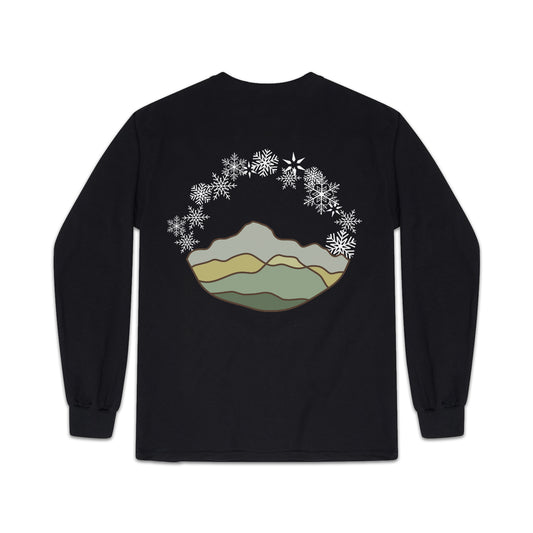 Of These Mountains Snowflakes Long Sleeve Graphic Tee