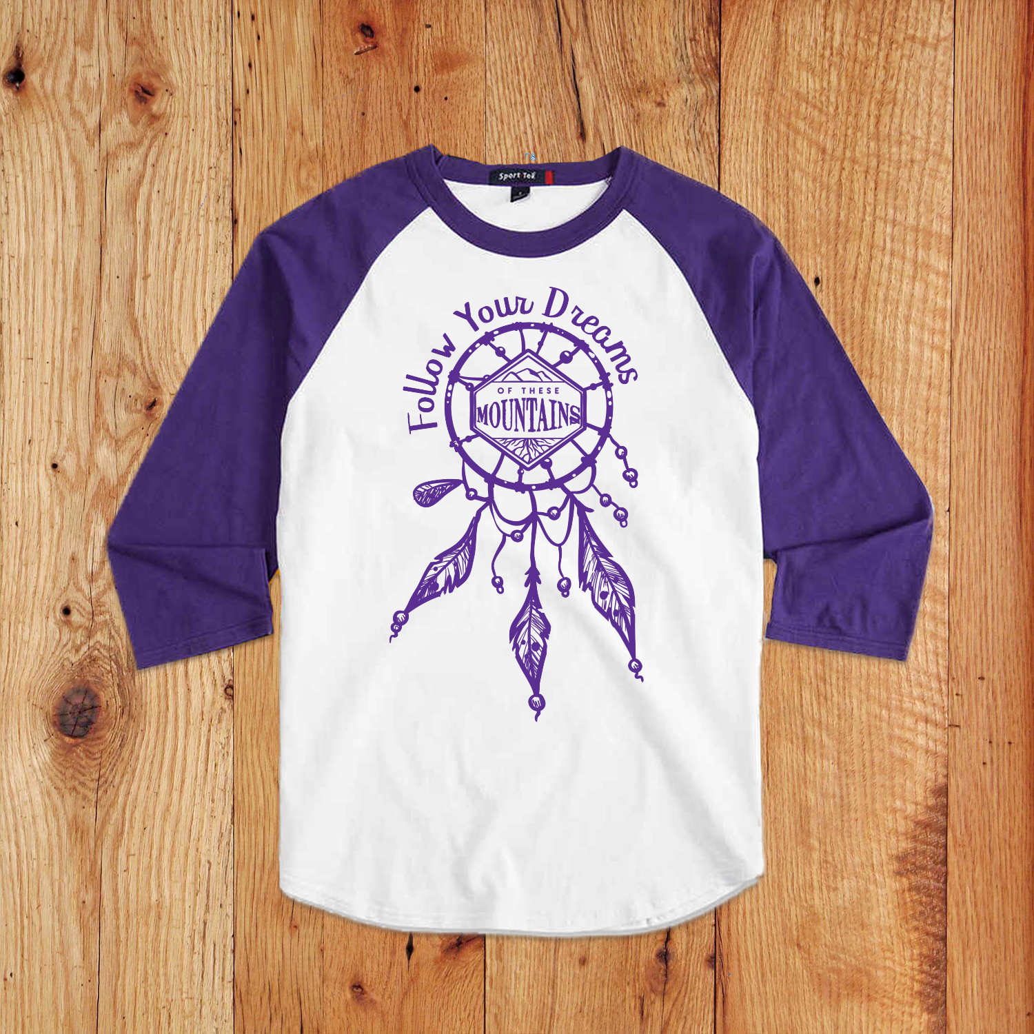Of These Mountains Dream Catcher Kids Baseball Graphic Tee