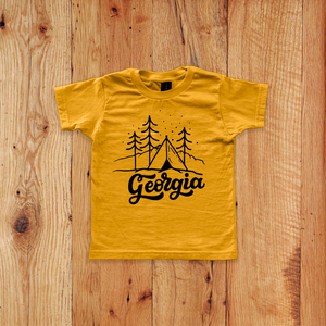 Of These Mountains Camp Georgia Kids Graphic Tee