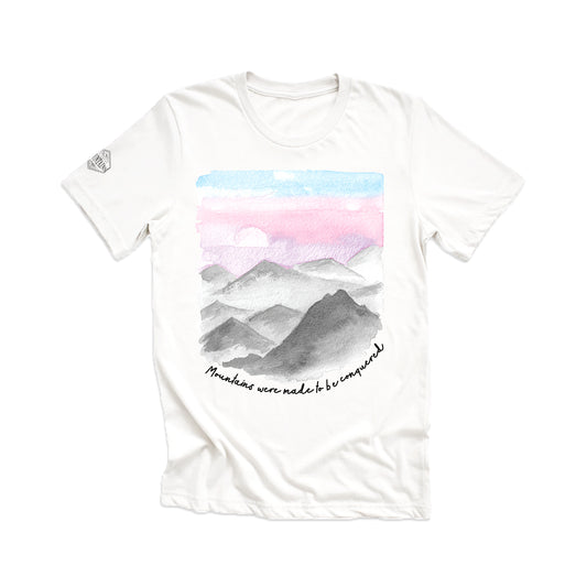 Mountains Were Made to be Conquered Watercolor Tee