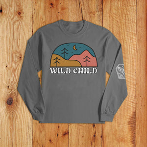 Of These Mountains Wild Child Kids Long Sleeve Tee