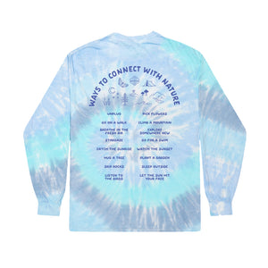Of These Mountains Connect with Nature Tie Dye Long Sleeve Tee