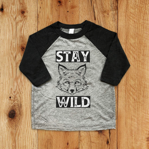 Of These Mountains Stay Wild Kids Baseball Tee
