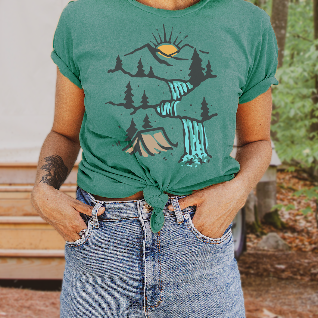 Of These Mountains Waterfallin' Graphic Tee