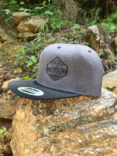 Of These Mountains Classic Offset Cap (Charcoal)