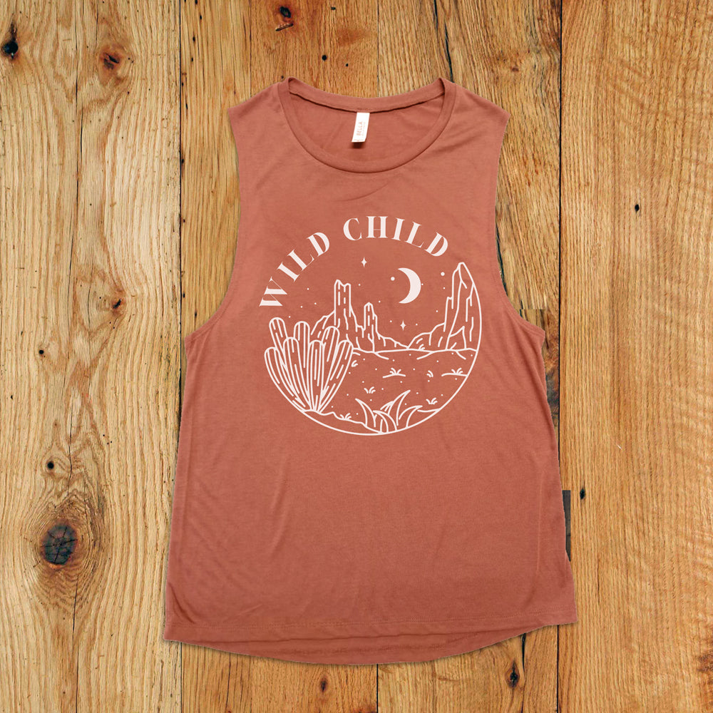 Of These Mountains Wild Child Graphic Tank Top