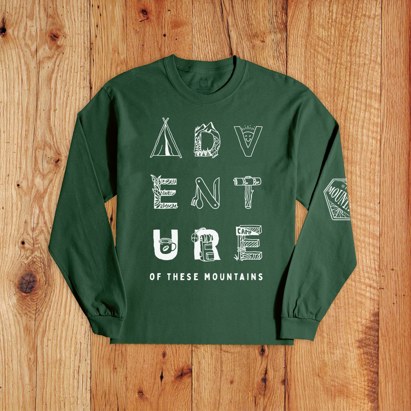 Of These Mountains Adventure Kids Long Sleeve Tee